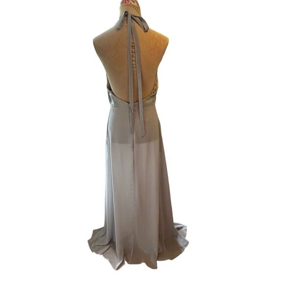 NWT BIRDIE GREY Women’s Halter Gray Cocktail/Party/Bridesmaid Lined Dress Size M - Picture 8 of 15